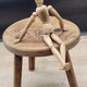 Cowhide egg tripod stool