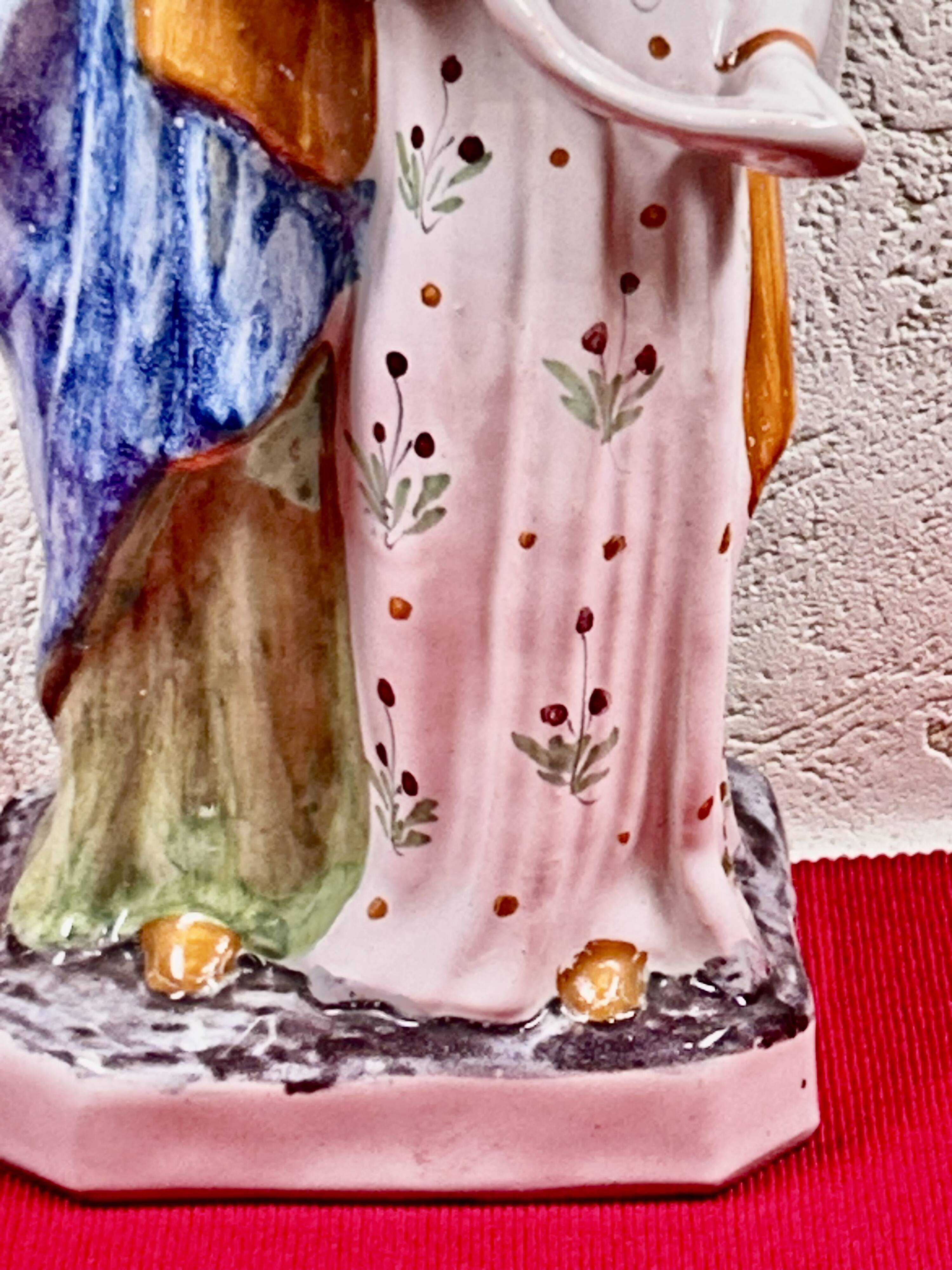 Large statue of Saint Anne Teaching the Virgin Mary to Read Malicorne 38cm