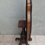 Table violon Napoléon III en ronce de noyer