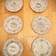 Set of 6 Earthenware Plates Martres Tolosane Moustiers Antique Tableware 19th Century