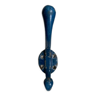 Blue enamelled cast iron hook