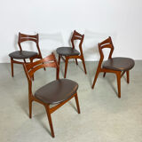 Teak dining chairs by Erik Buch Denmark 1960s