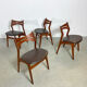 Teak dining chairs by Erik Buch Denmark 1960s