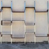 Vintage modular library shelf 6 legs and 14 shelves