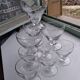 Set of engraved vintage glass.