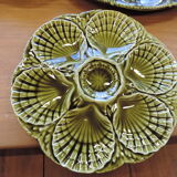 Oyster service 1970 in sarreguemines earthenware