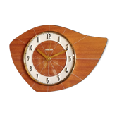 Formica vintage asymmetrical silent wall clock "bayard mahogany"