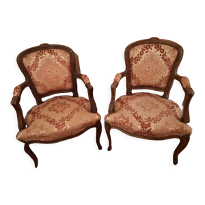 Paire de fauteuils style
