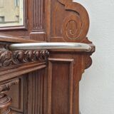 Cloakroom Napoleon III coat rack 19th in solid oak