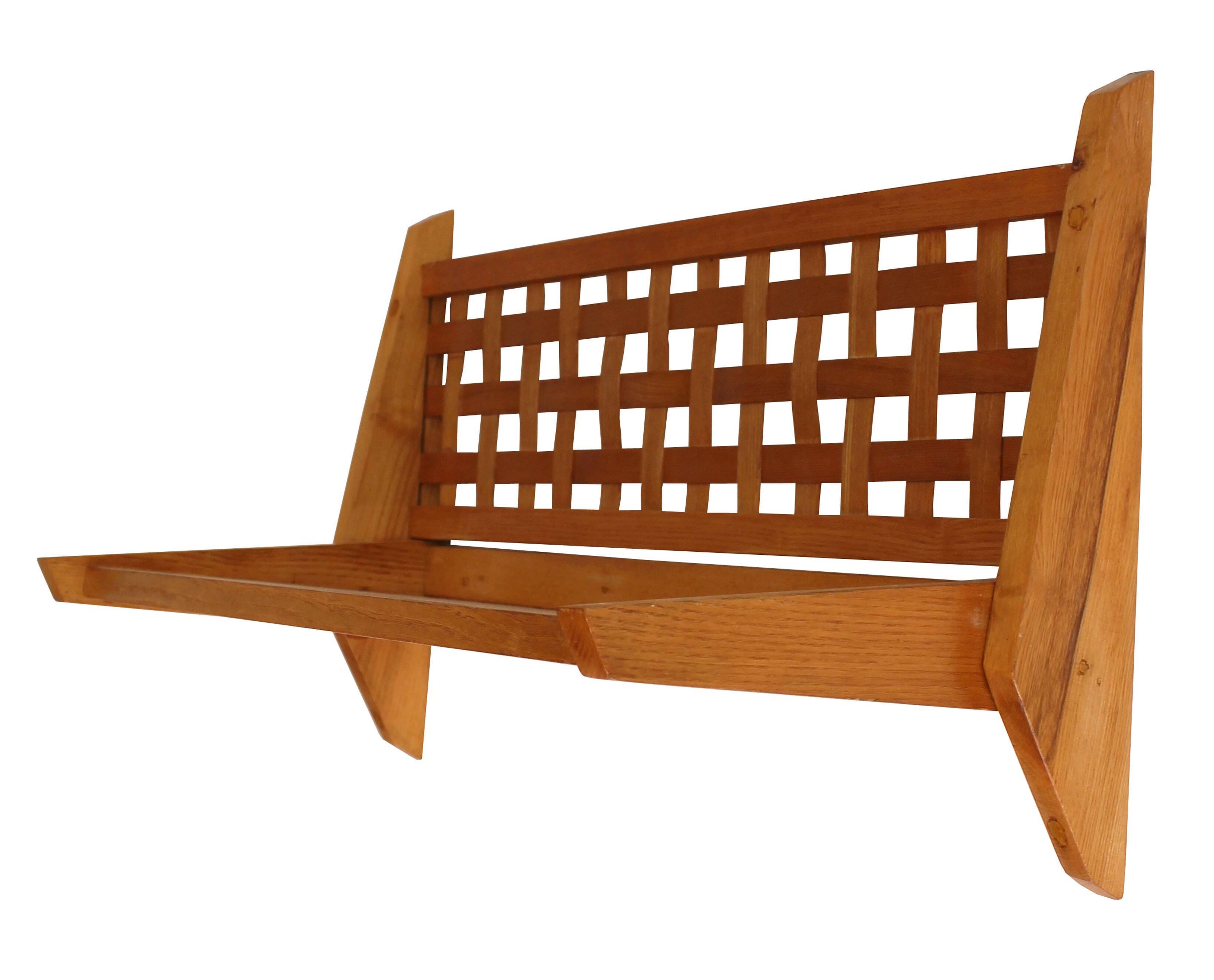 1960's Wooden Wall Shelf