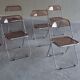 6 Plia folding chairs by Giancarlo Piretti for Anonima Castelli