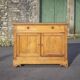 Low wooden sideboard, chest, storage unit, interior decoration Measurement: Length 140 cm. Height
