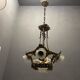 Italian liberty gold gilded chandelier
