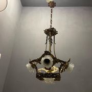 Italian liberty gold gilded chandelier