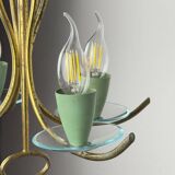 Vintage chandelier attributed to Pietro Chiesa for Fontana Arte, Italy, 1930s.