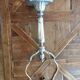 Victorian silver-plated bronze lamp base.
