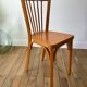 Chaise bistrot Baumann en bois de hêtre clair N°12 années 50