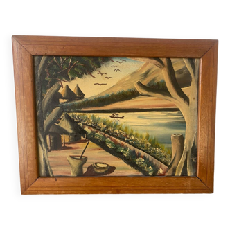 African landscape signed
