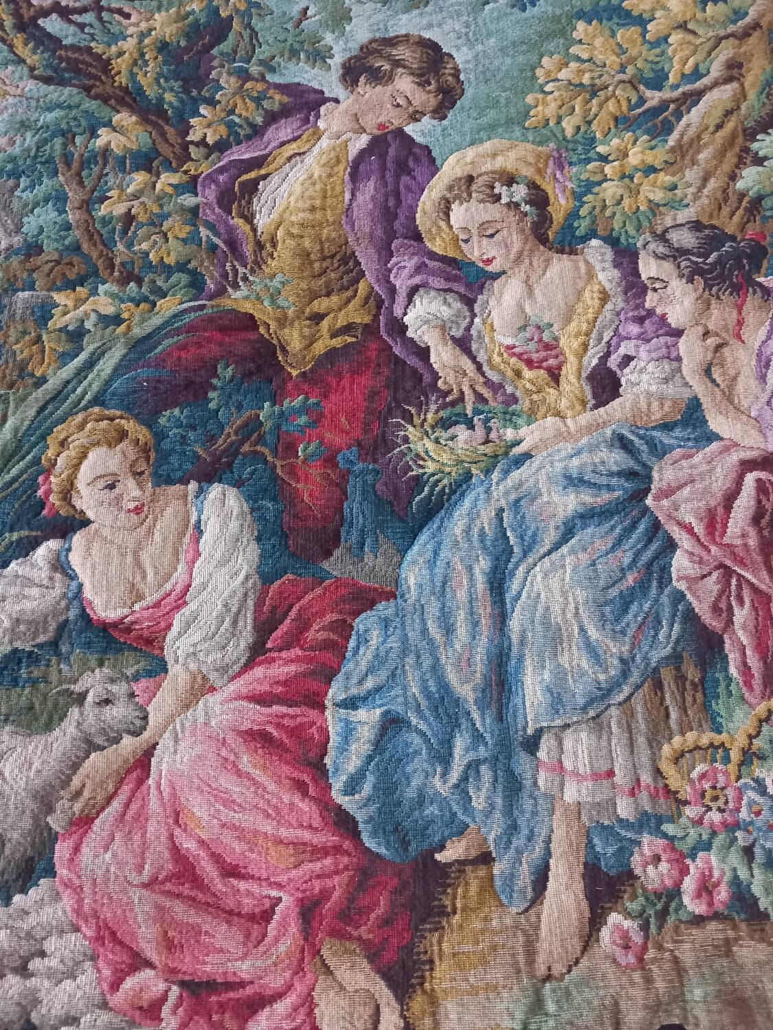 French wall tapestry Jacquard - La Filandiere