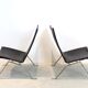 Fauteuils PK22 en cuir brun par Poul Kjærholm pour Fritz Hansen