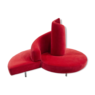 Red Tatlin sofa by Mario Cananzi and Roberto Semprini for Edra