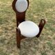 Vintage brown wooden dining chair by Szedleczky, 1970s design.