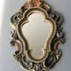 Miroir florentin vintage polychrome – Italie, années 1950