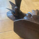 Carved wooden bird candlesticks - Black Forest
