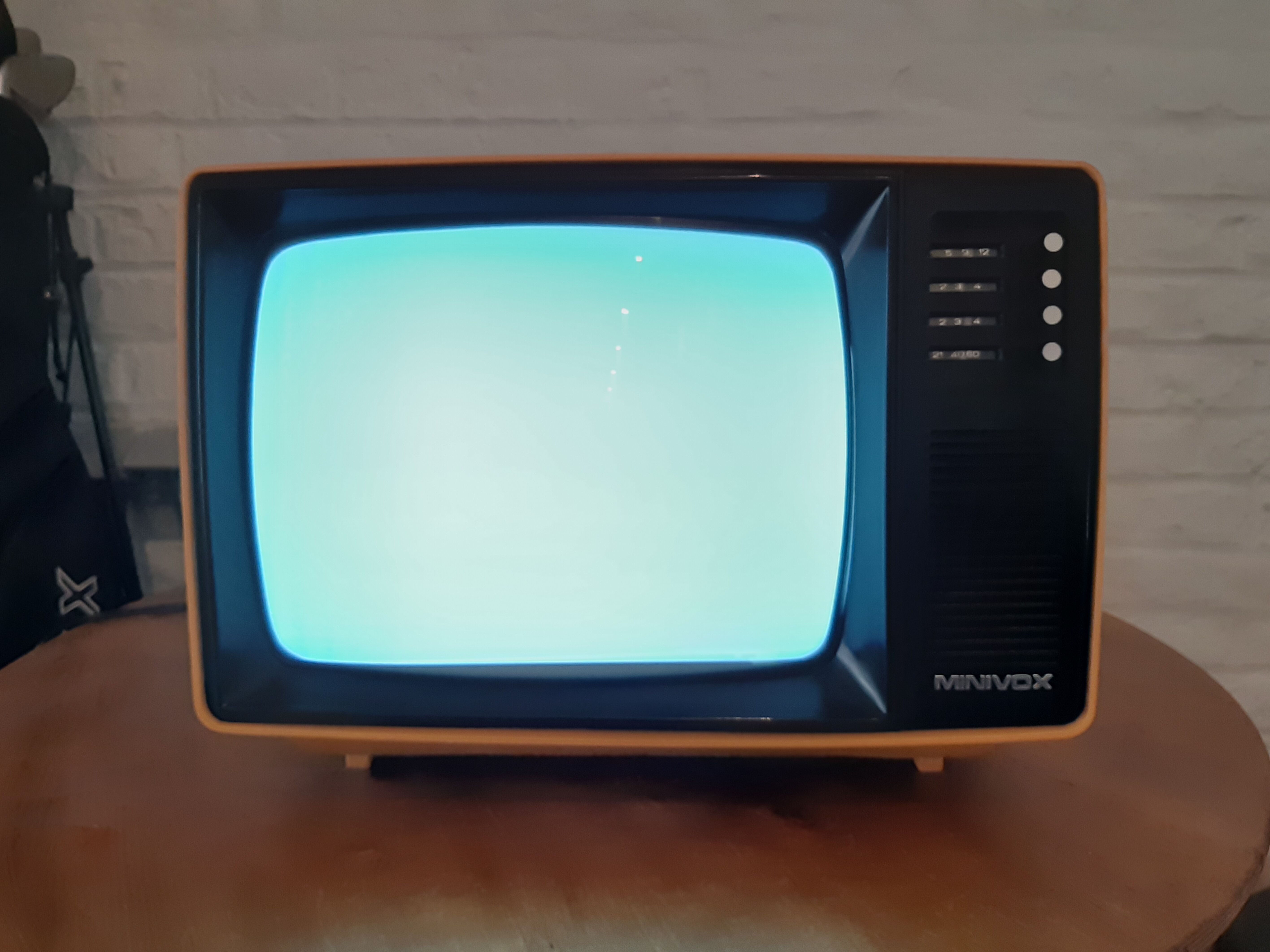 Yellow minivox vintage tv