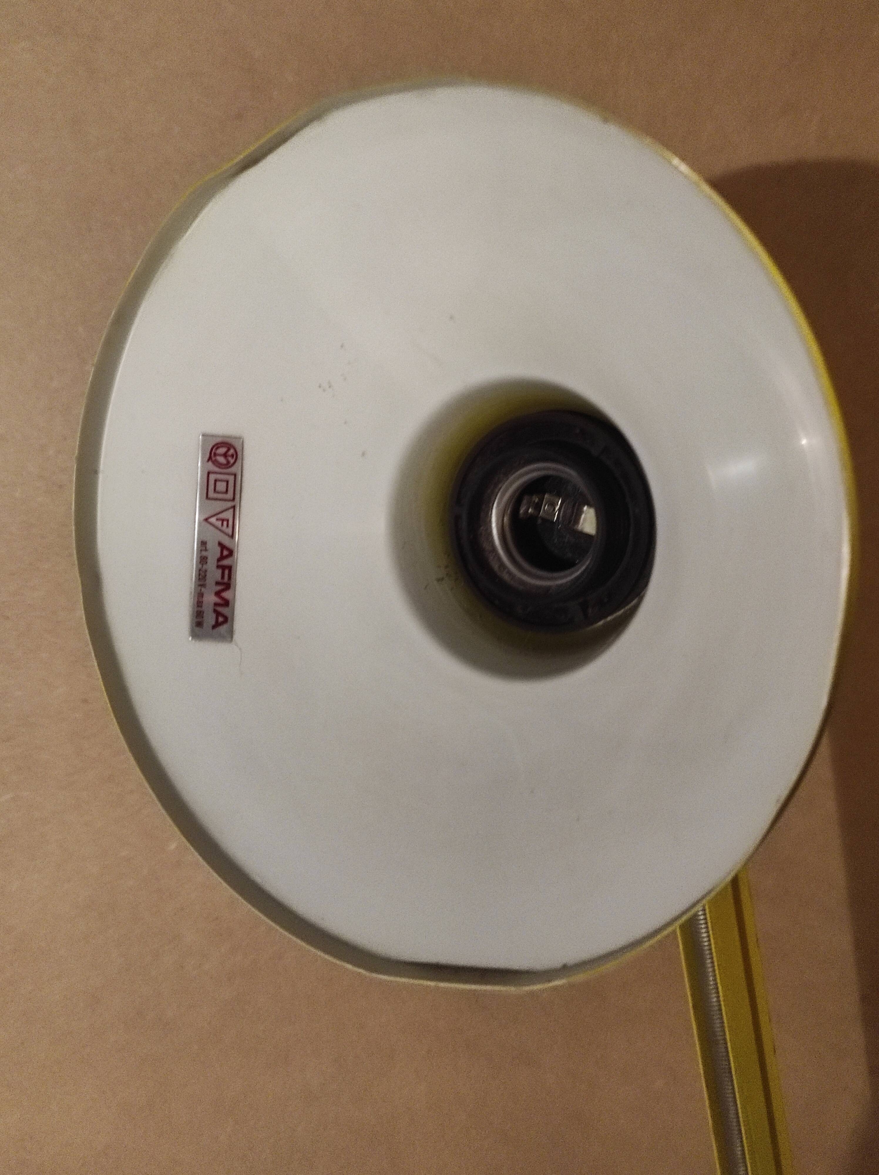 Articulated lamp of architect design vintage Italian 60s yellow