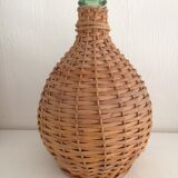 Vintage wicker bottle