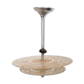Lustre Art Déco rose