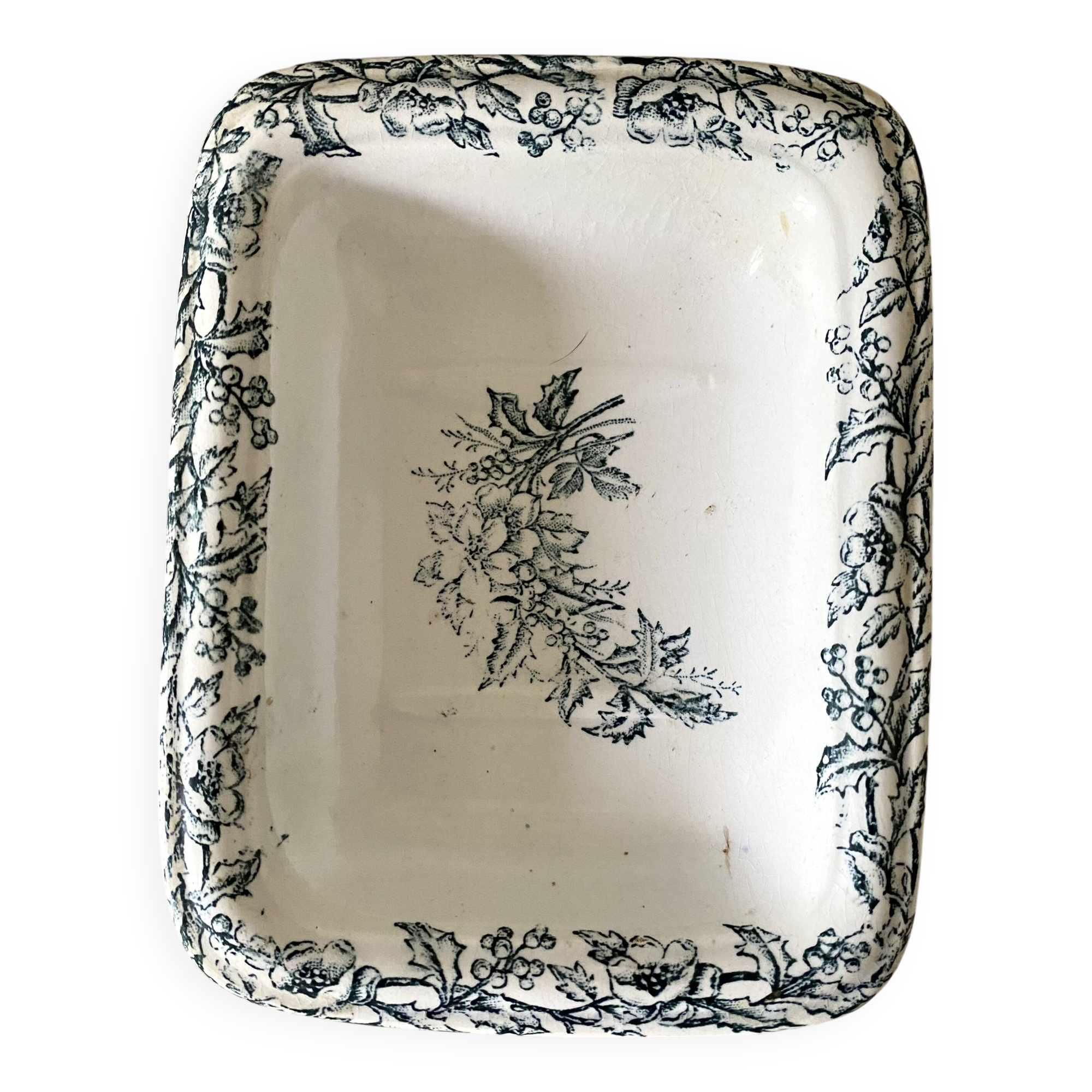 Antique iron earth soap dish