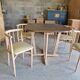Ensemble vintage attribué à Thonet – table + 4 chaises années 60