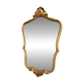 Antique Oval Wall Mirror Gold Louis XV Style Rocaille Rococo 78m