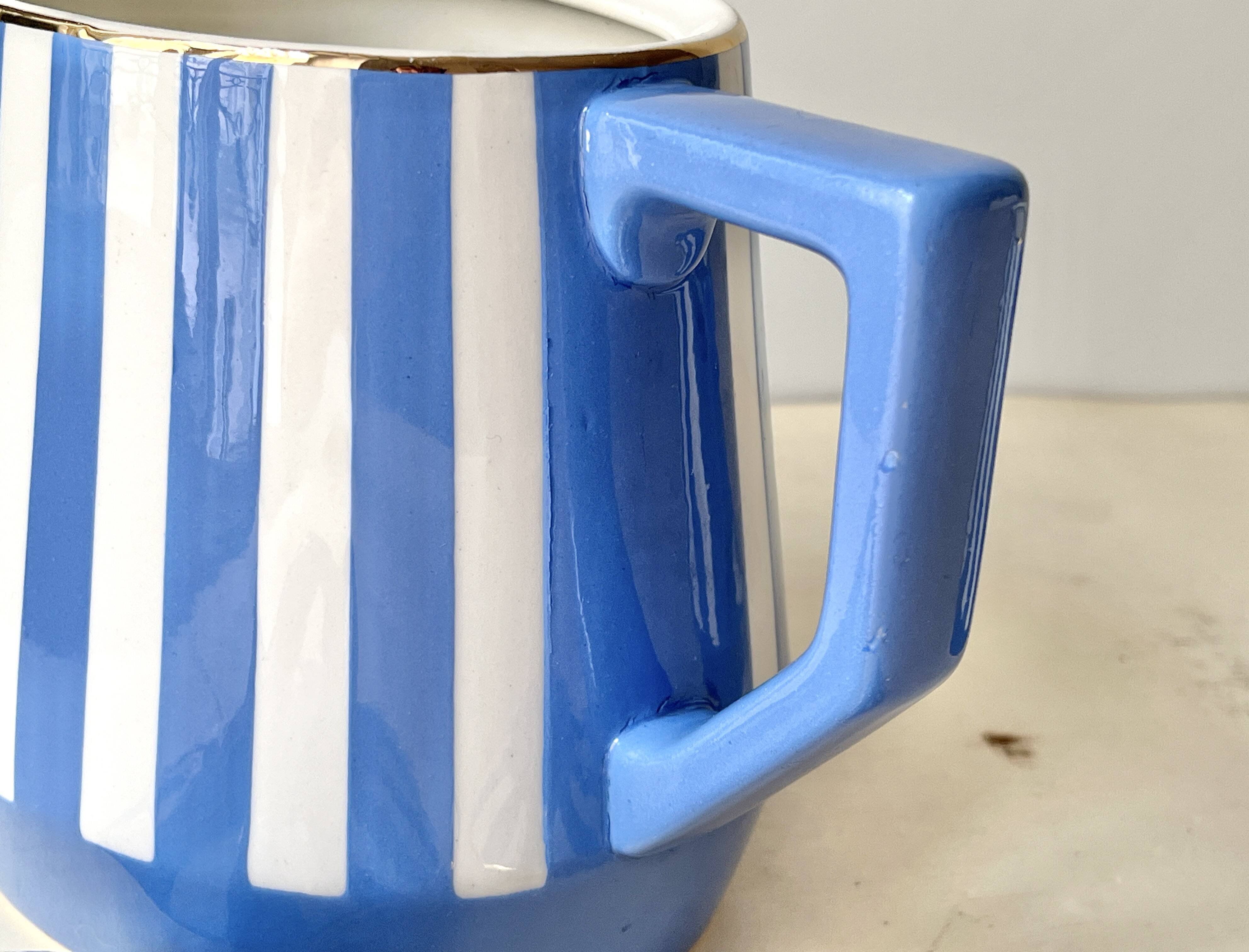 Fox Trott Art Deco teapot in Sarreguemines earthenware from the 1930s