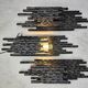 3 appliques Fantoni design italien brutaliste