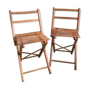 Paire de chaises pliantes