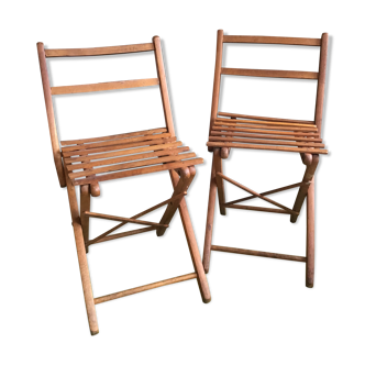 Pair of child folding chairs