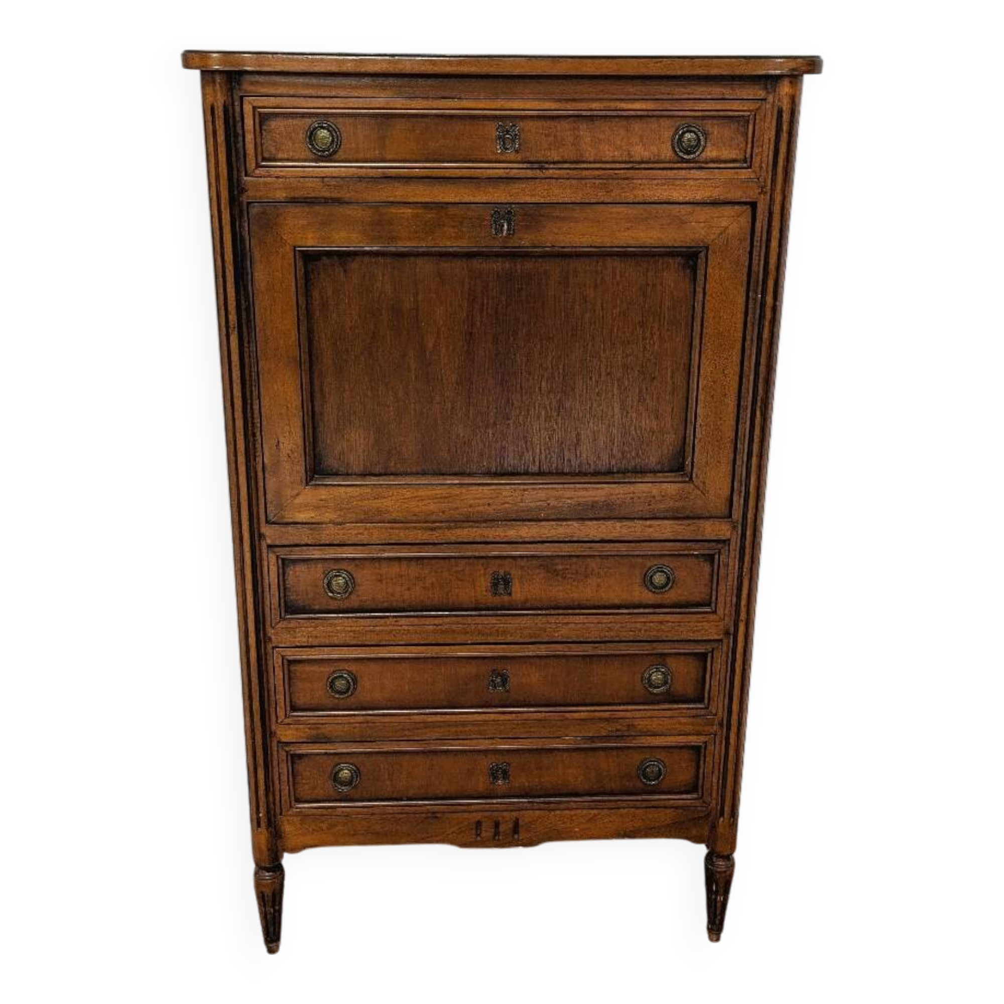 Secrétaire bureau commode vintage en bois