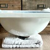 Vintage Blue Decorated Porcelain Washbasin