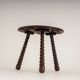French oak tripod side table attributed to Charles Dudouyt