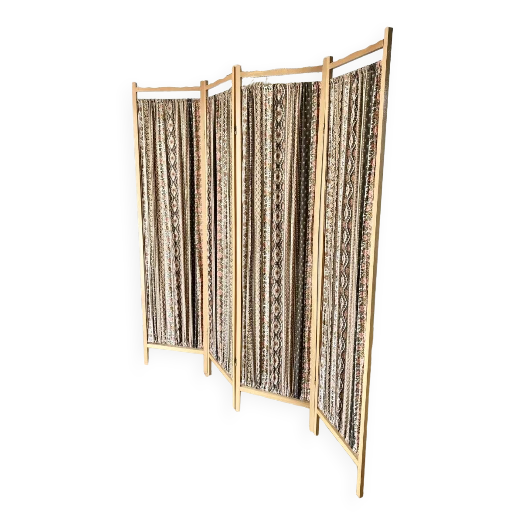 Pare-feu/paravent Brodé Bateau Vintage En Bois - 66x45 Cm