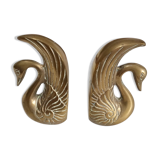 Pair of greenhouse books swans