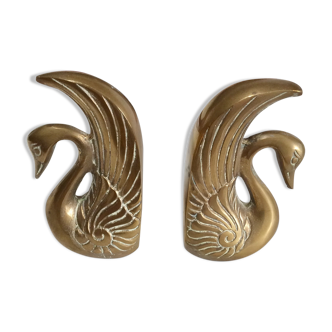 Pair of greenhouse books swans