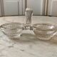30s moulded glass salt shaker / salt pan