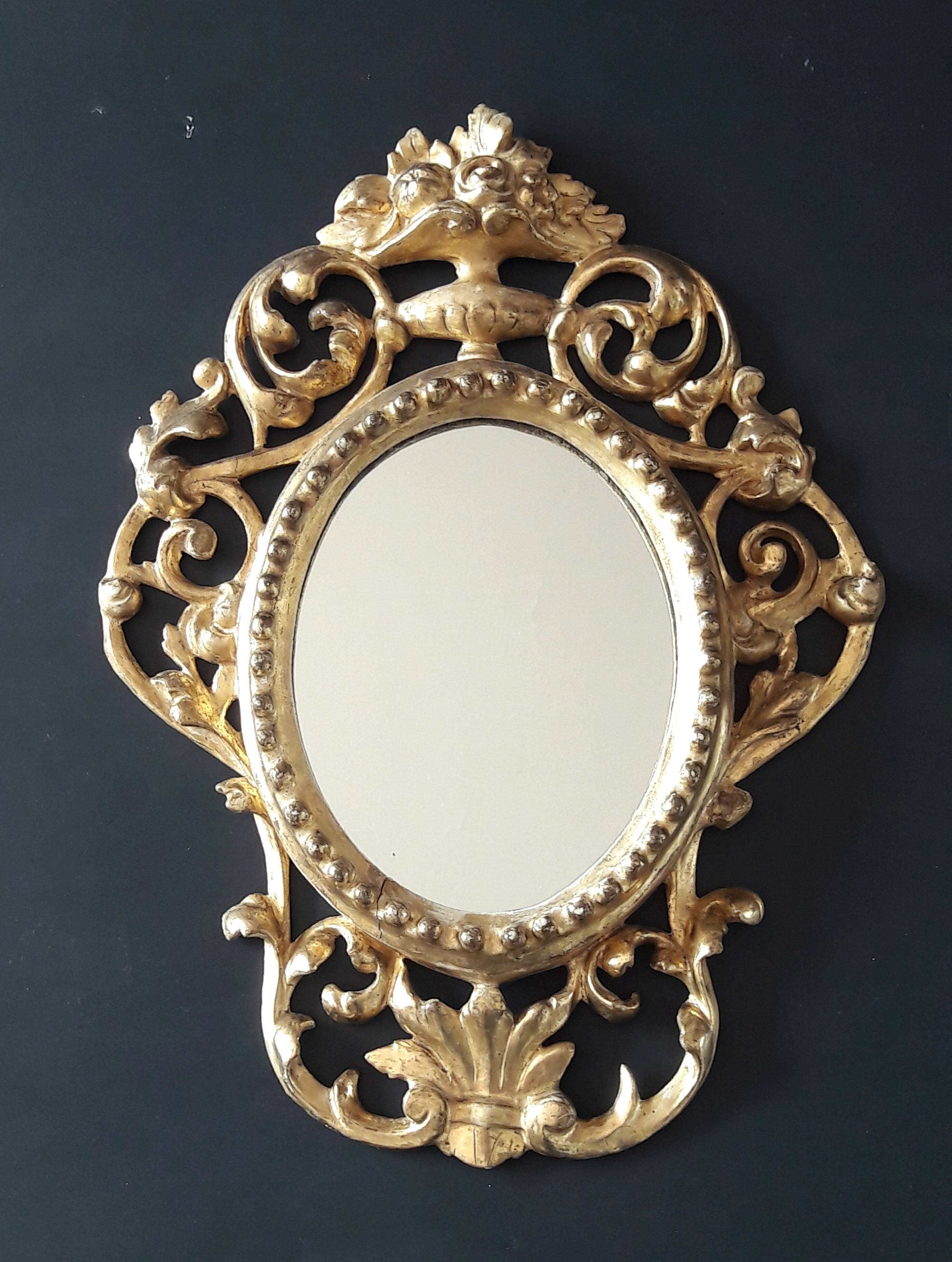 mirror gilded wood ItalyXVIII 33x45cm