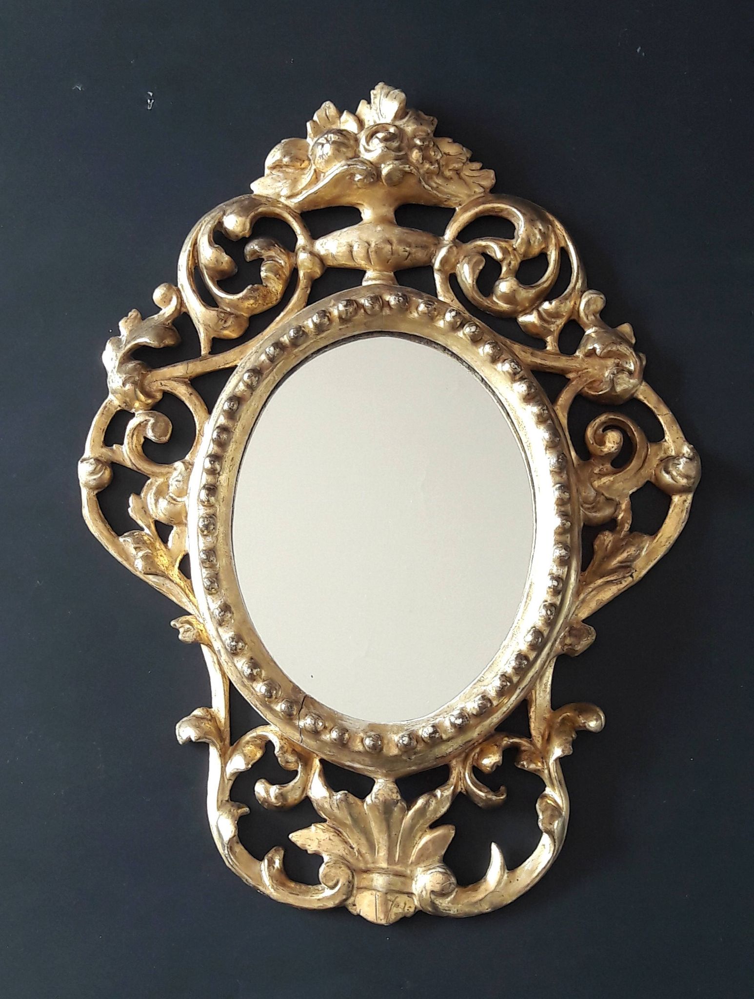 Miroir bois doré ItalieXVIIIe 33x45cm