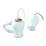 Vintage opaline portable lamp