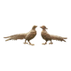 Couple de faisans argent en métal